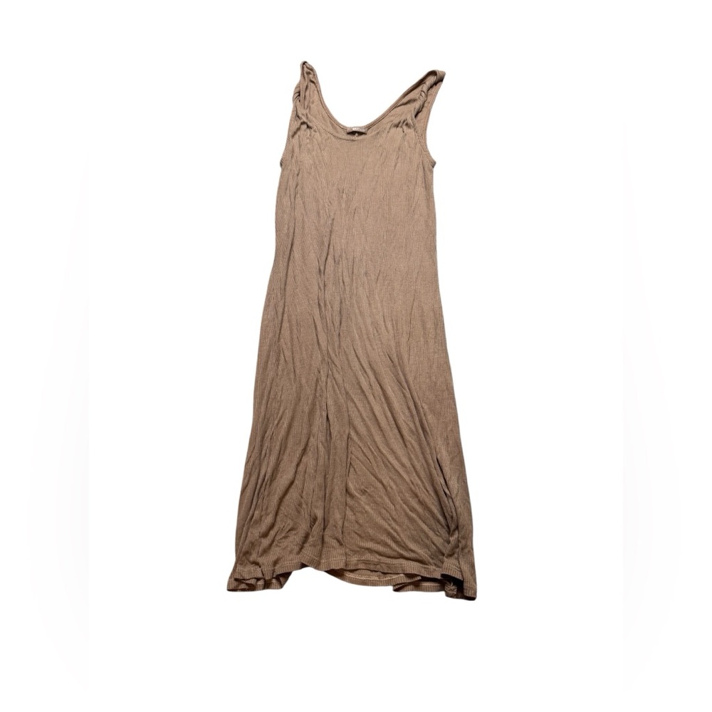 LAMade Elegant Tan Sleeveless Dress Small